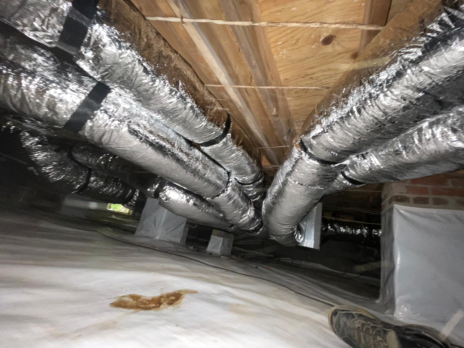Before air duct replacement