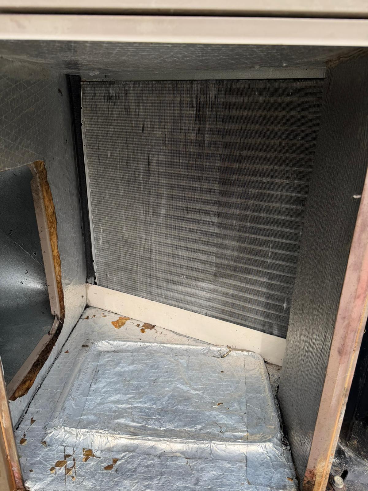 Before HVAC coil cleaning